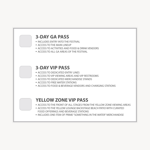 5th Street Beach Stage seating chart