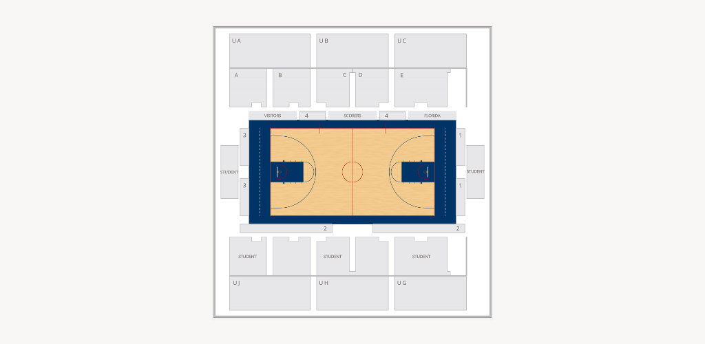 Abessinio Court at Eleanor R. Baldwin Arena Seating Chart