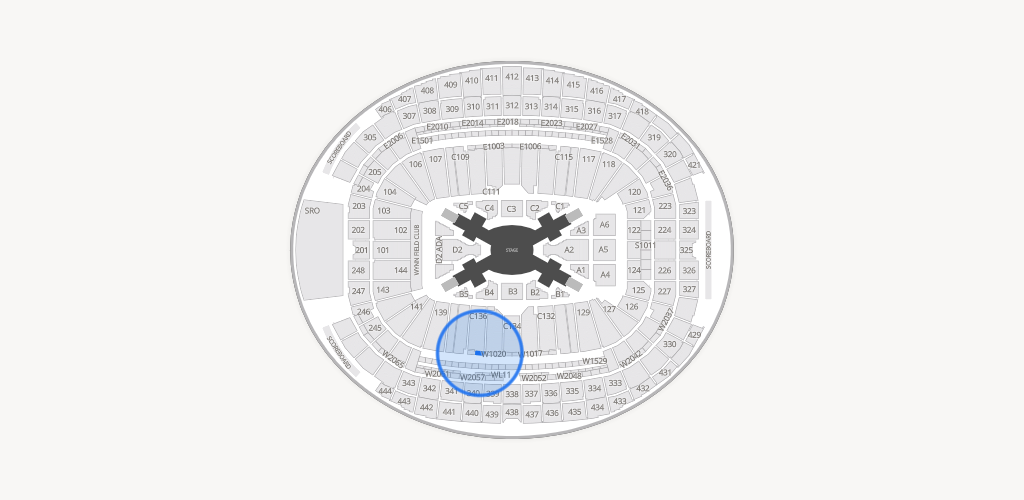 Allegiant Stadium Seating Chart
