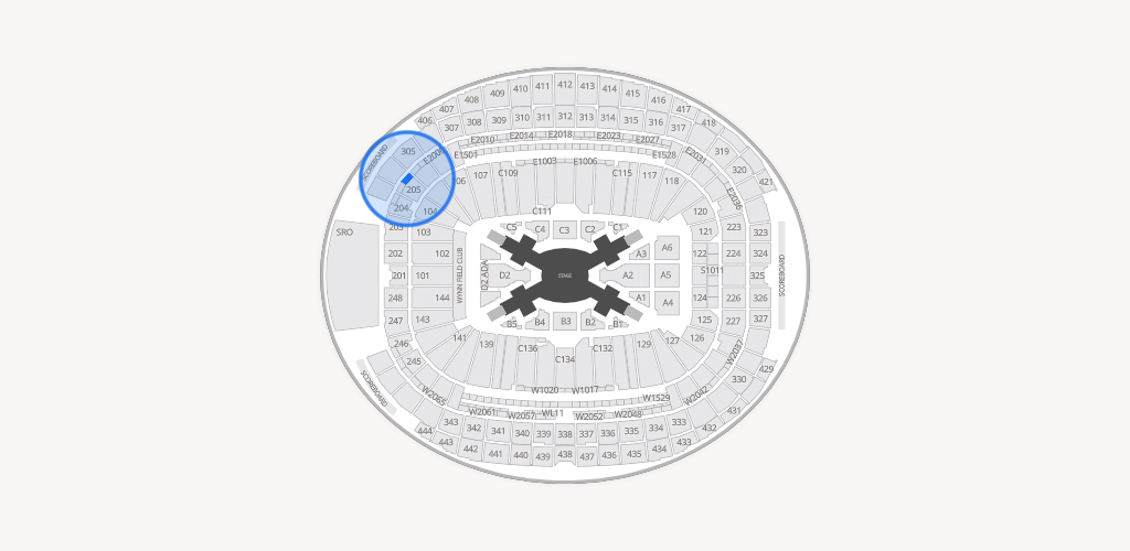 Allegiant Stadium Seating Chart