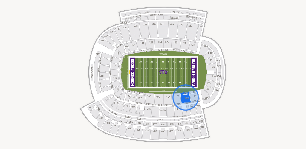 Amon G. Carter Stadium Seating Chart