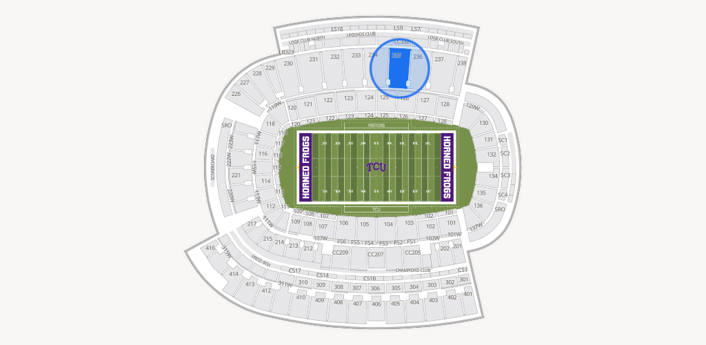 Amon G. Carter Stadium Seating Chart