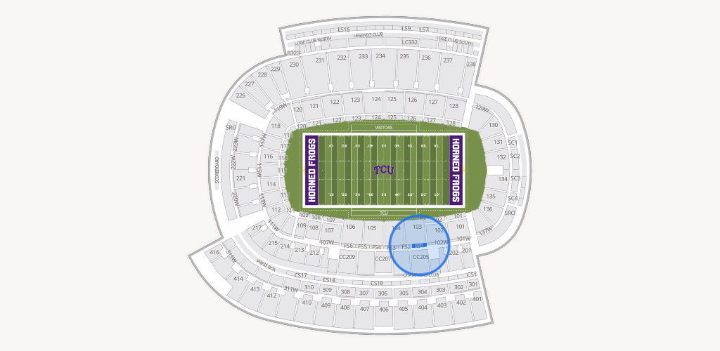 Amon G. Carter Stadium Seating Chart