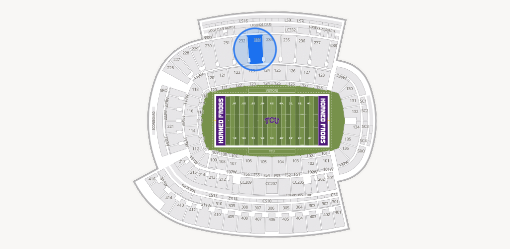 Amon G. Carter Stadium Seating Chart