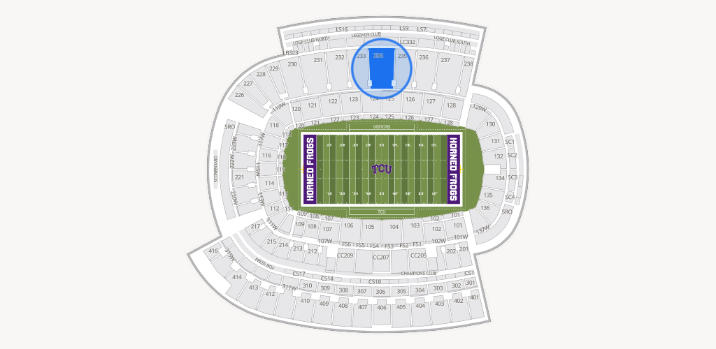 Amon G. Carter Stadium Seating Chart