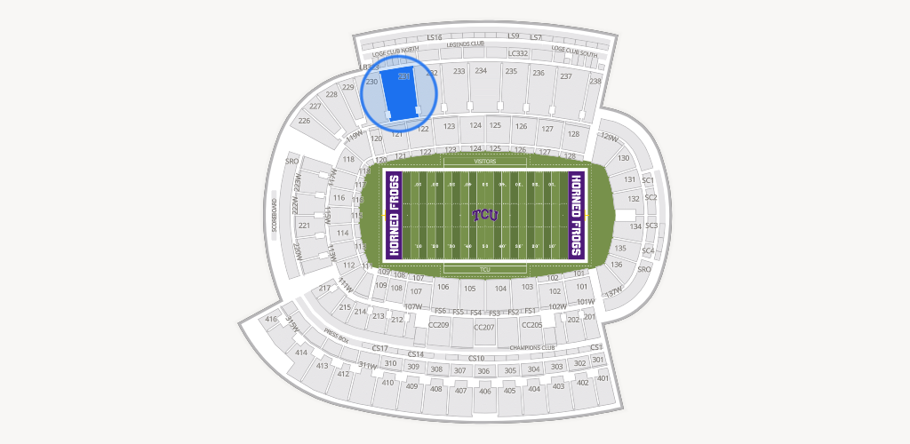 Amon G. Carter Stadium Seating Chart