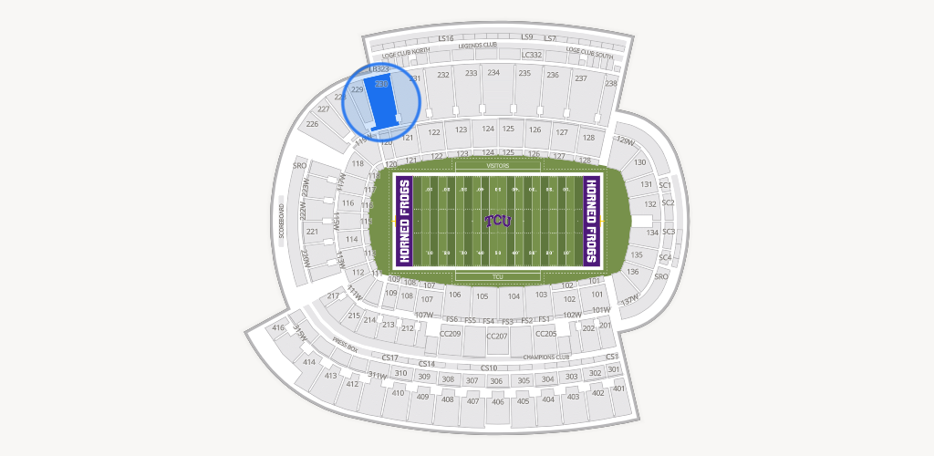 Amon G. Carter Stadium Seating Chart