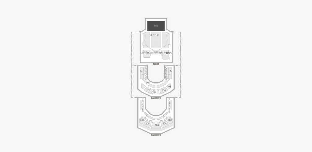 Andrew J Brady Music Center Seating Chart