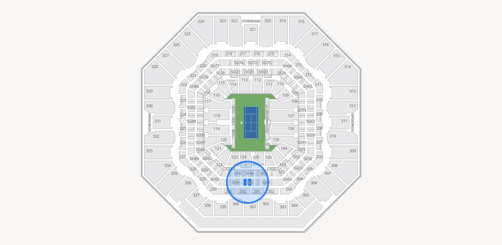 Arthur Ashe Stadium Seating Chart