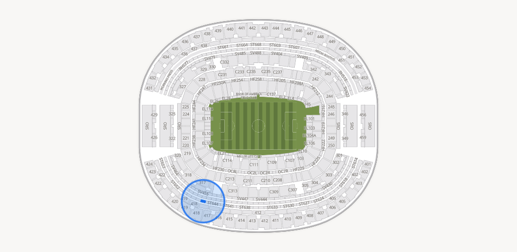 AT&T Stadium Seating Chart