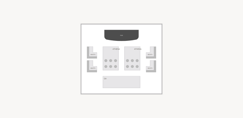 Athena Showlounge - Alexis Park All Suite Resort Seating Chart