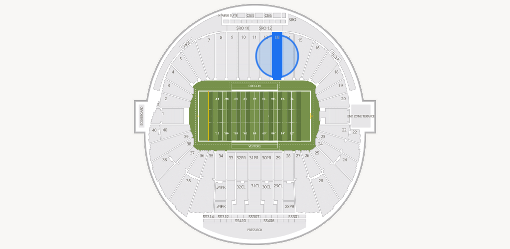 Autzen Stadium Seating Chart