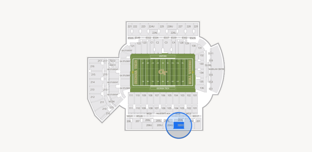 Bobby Dodd Stadium Seating Chart