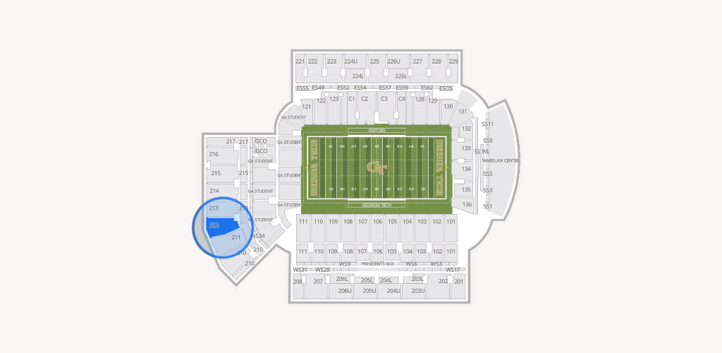 Bobby Dodd Stadium Seating Chart