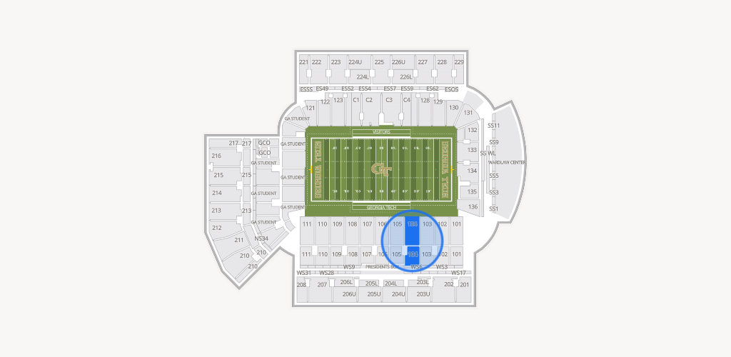 Bobby Dodd Stadium Seating Chart