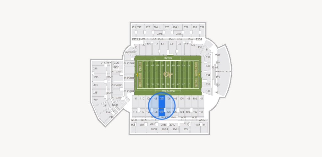 Bobby Dodd Stadium Seating Chart