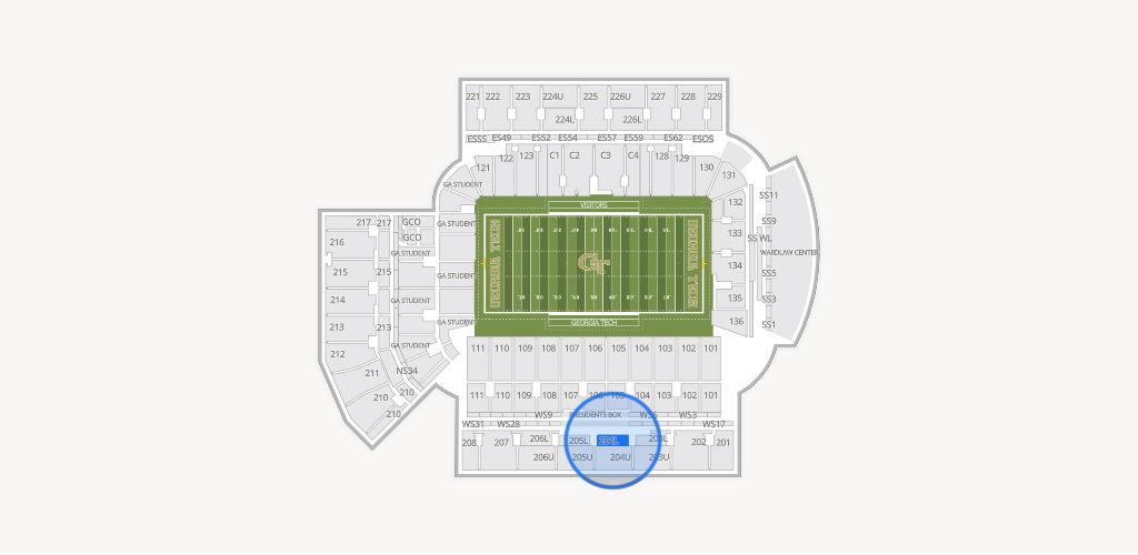 Bobby Dodd Stadium Seating Chart