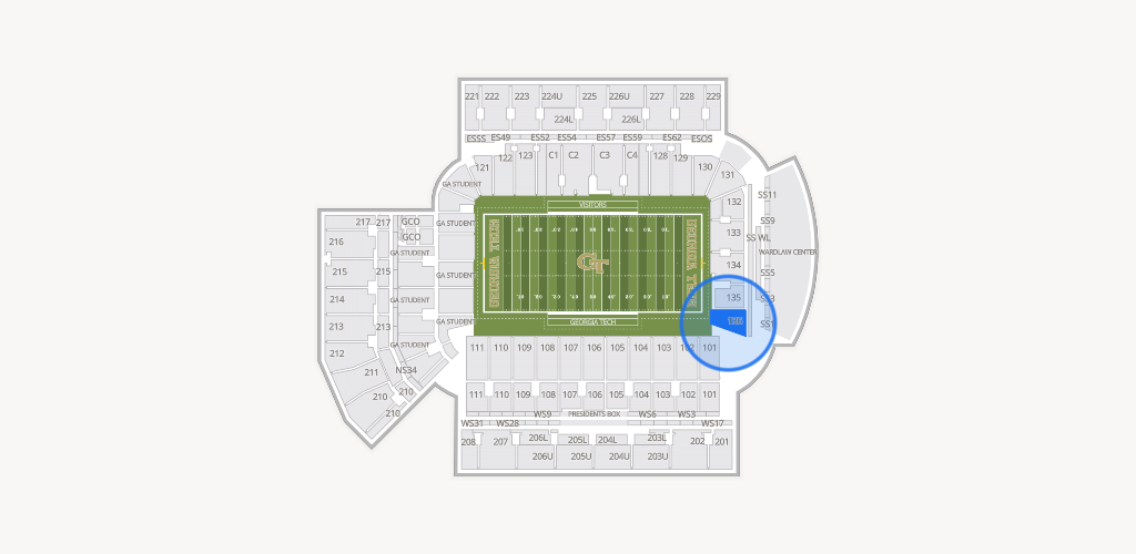Bobby Dodd Stadium Seating Chart