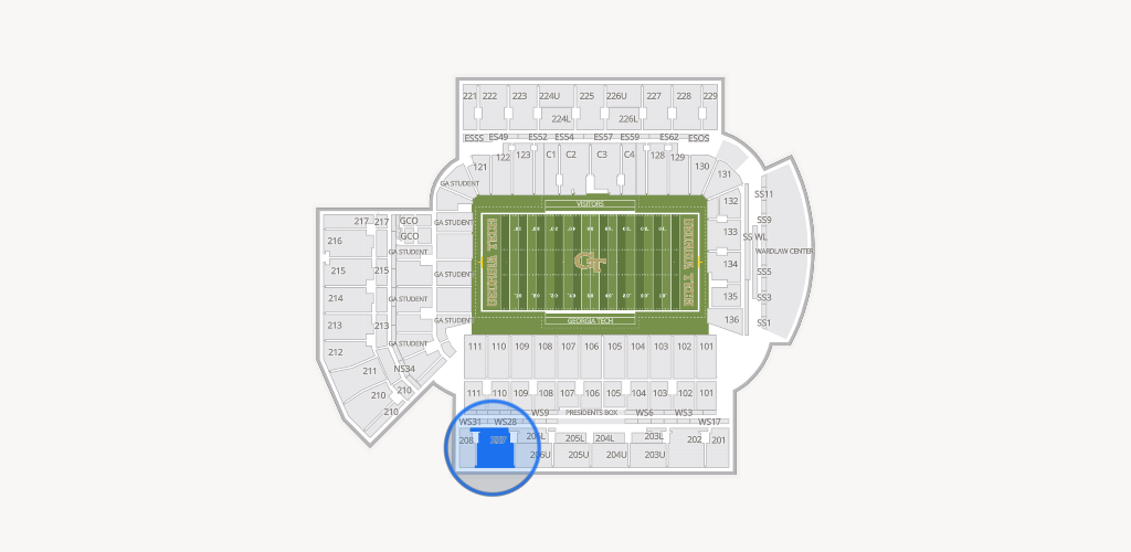 Bobby Dodd Stadium Seating Chart