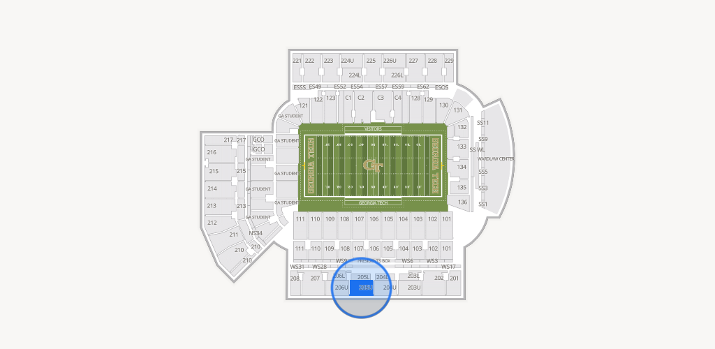 Bobby Dodd Stadium Seating Chart