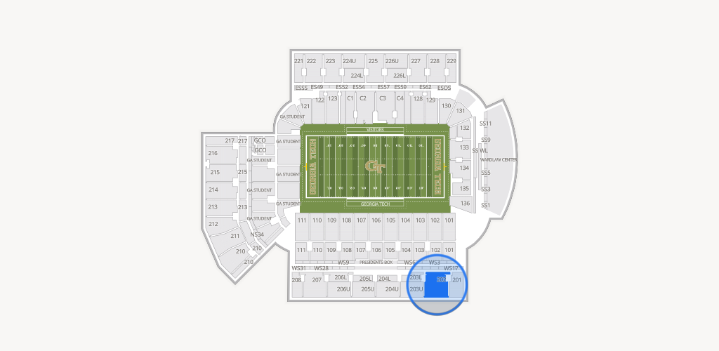 Bobby Dodd Stadium Seating Chart
