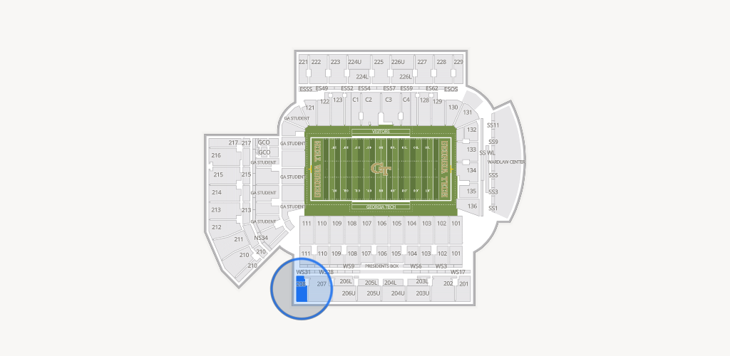 Bobby Dodd Stadium Seating Chart