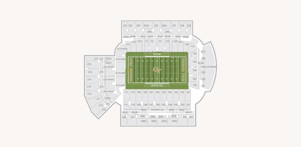Bobby Dodd Stadium Seating Chart