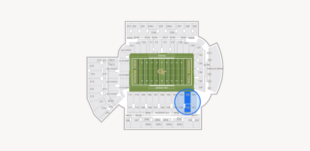 Bobby Dodd Stadium Seating Chart