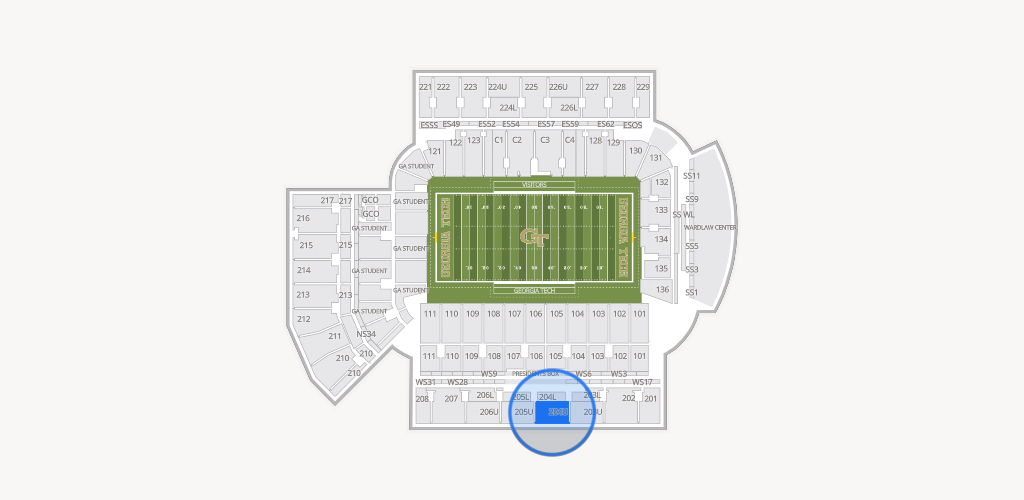 Bobby Dodd Stadium Seating Chart