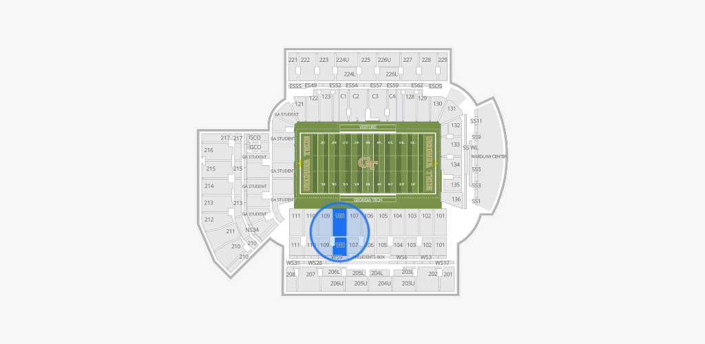 Bobby Dodd Stadium Seating Chart