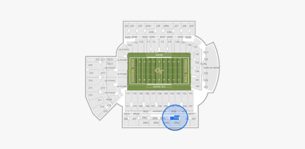 Bobby Dodd Stadium Seating Chart