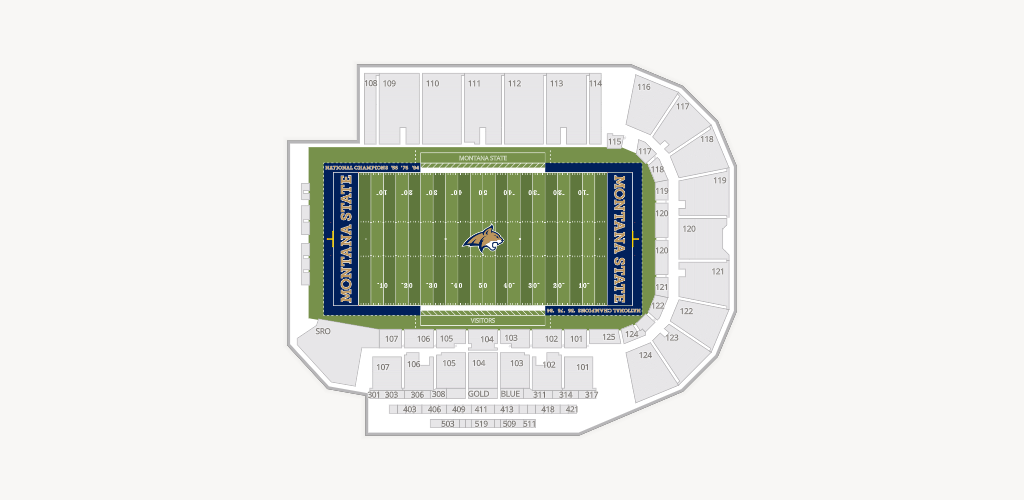 Bobcat Stadium - MT Seating Chart