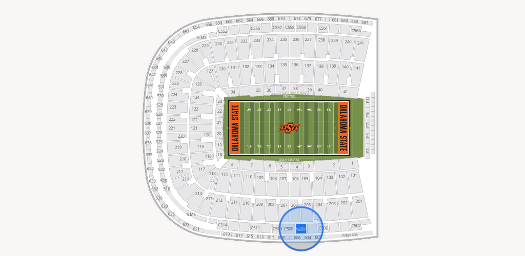 Boone Pickens Stadium Seating Chart