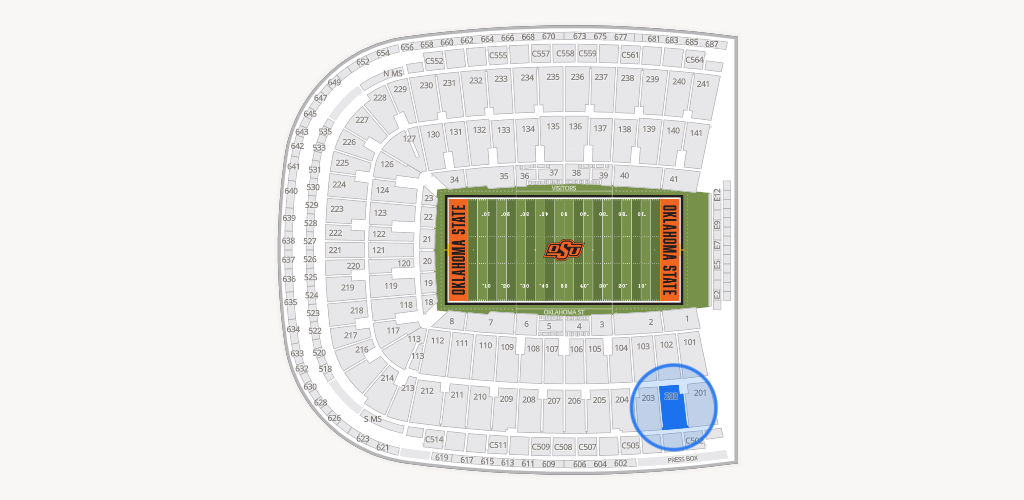 Boone Pickens Stadium Seating Chart