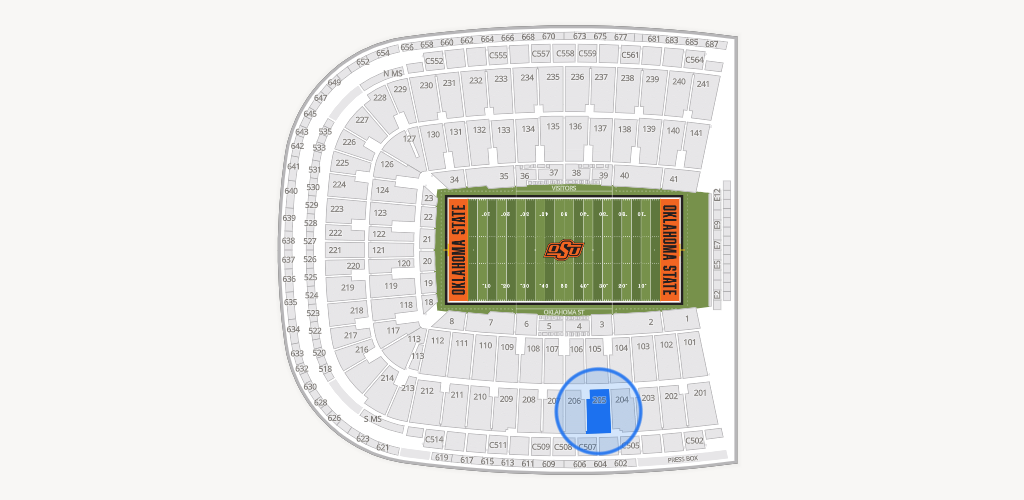 Boone Pickens Stadium Seating Chart