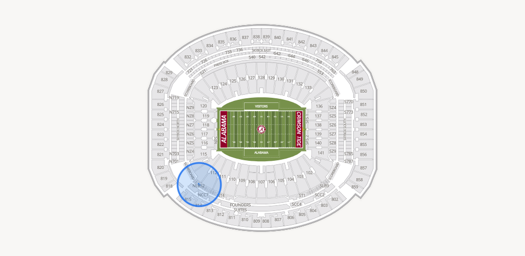 Bryant-Denny Stadium Seating Chart