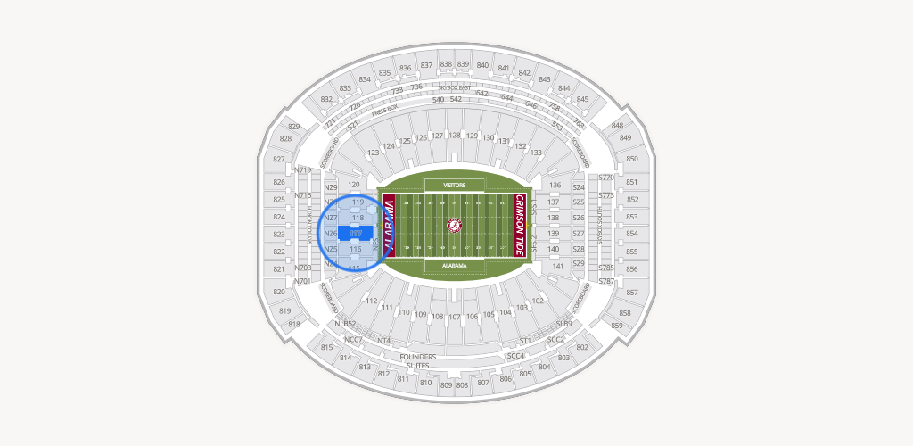 Bryant-Denny Stadium Seating Chart