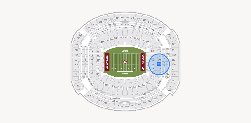 Bryant-Denny Stadium Seating Chart