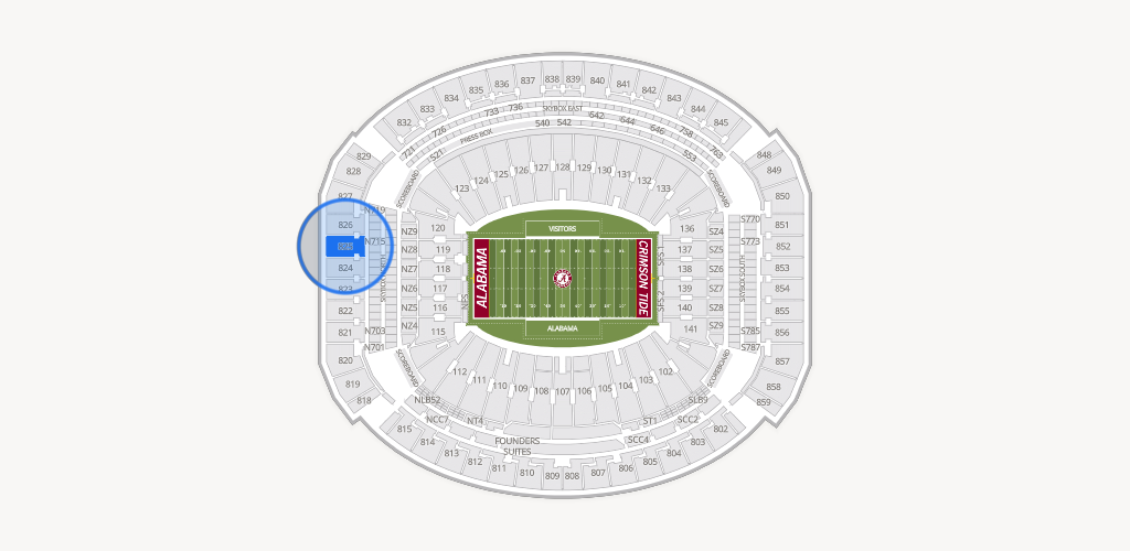 Bryant-Denny Stadium Seating Chart