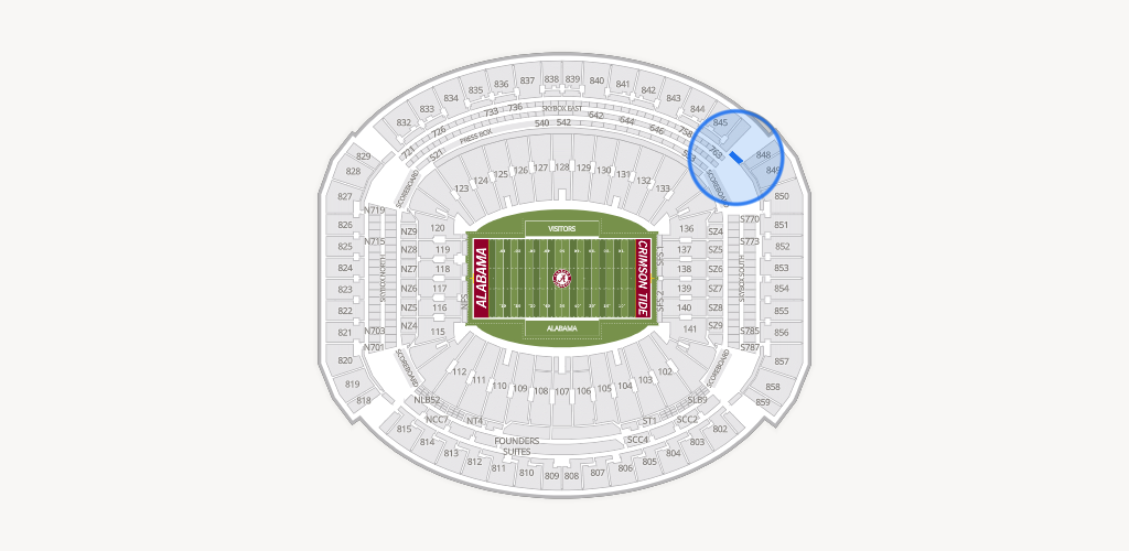 Bryant-Denny Stadium Seating Chart