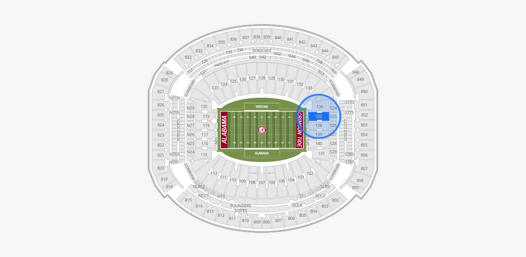 Bryant-Denny Stadium Seating Chart