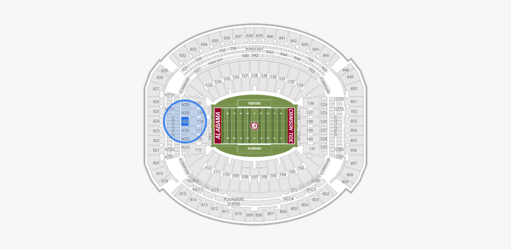 Bryant-Denny Stadium Seating Chart