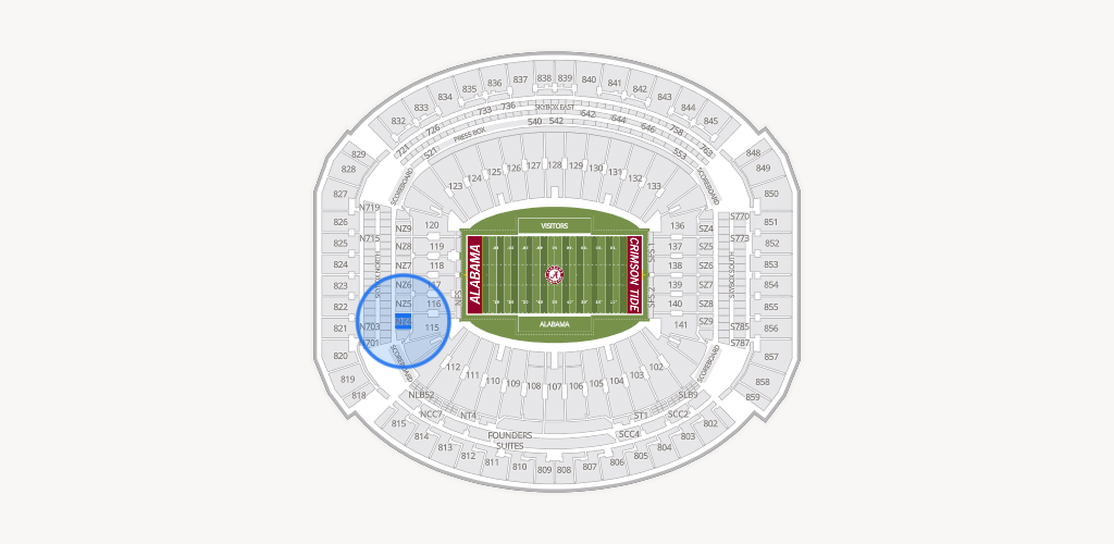 Bryant-Denny Stadium Seating Chart