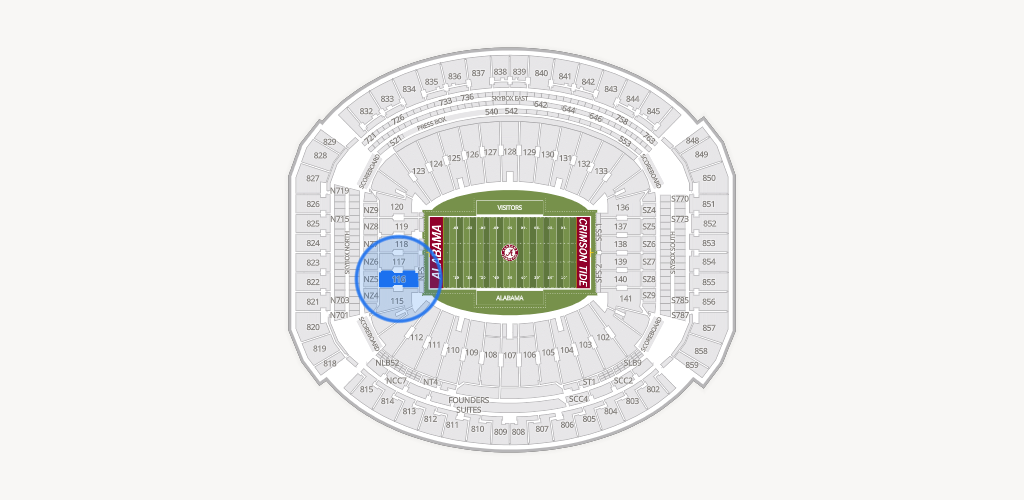 Bryant-Denny Stadium Seating Chart
