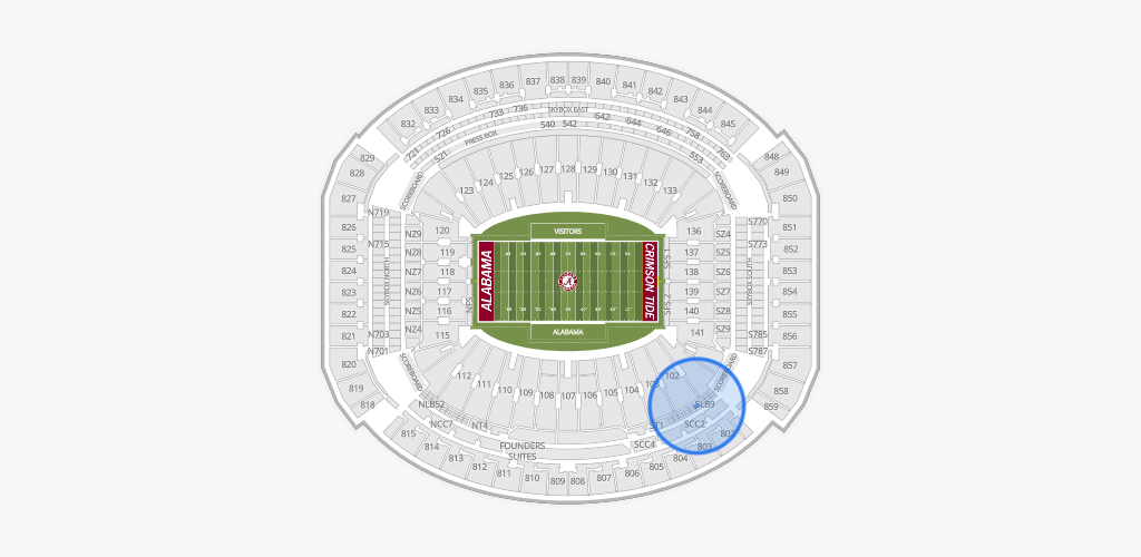 Bryant-Denny Stadium Seating Chart