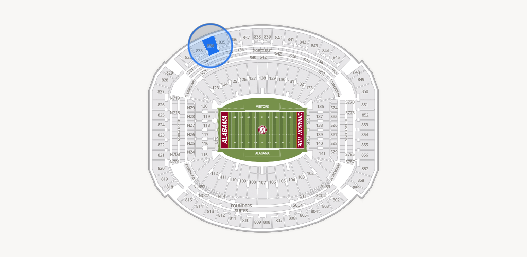 Bryant-Denny Stadium Seating Chart