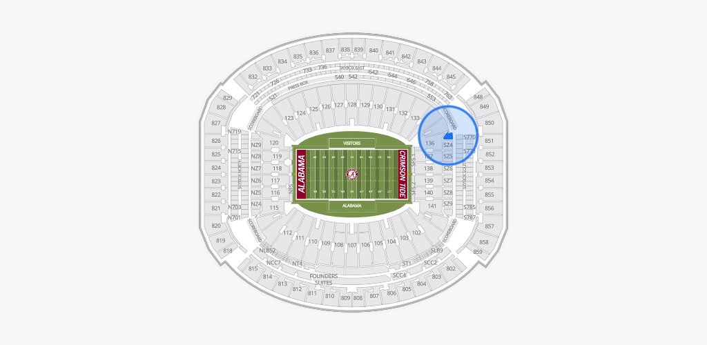 Bryant-Denny Stadium Seating Chart