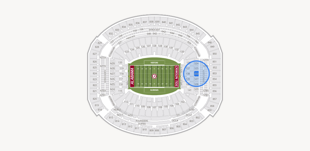 Bryant-Denny Stadium Seating Chart