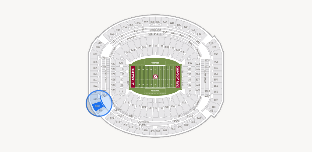 Bryant-Denny Stadium Seating Chart