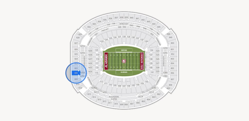 Bryant-Denny Stadium Seating Chart